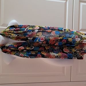 Scarf Hippie Pop Culture Retro Print Multicolor Boho Rectangle